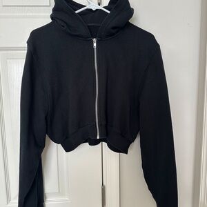 ALO Yoga Black Cropped Hoodie